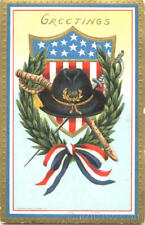 Patriotic Greetings Antique Postcard Vintage Post Card picture