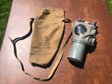 Old Vintage US Military WW2 Non-Combatant M1A2-1-1 Adult Medium Gas Mask w/ Bag picture