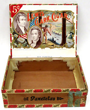1905 LEWIS & CLACK Portland Oregon wooden cigar box 5¢ Panatelas picture