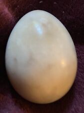Vintage Alabaster Marble Stone Decorative Egg Amber Veined picture