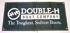 Vintage NOS Double-H Boot Company Banner The Toughest, Softest Boots 17 1/2