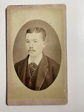 Vintage 1890 Carte De Visite CDV Man With Mustache Wearing Victorian Garment  picture
