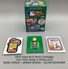 2016 Topps MLB Wacky Packages ~ YOU PICK ~ BASE, GREEN GRASS, SILVER BOARDER picture