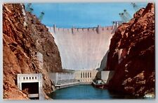 Vintage Postcard 1960 Hoover Dam Downstream Face Arizona AZ Unposted Postcard picture