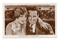 HAROLD LLOYD & MARION DAVIES, MOVIE ACTORS, ROSS VERLAG RPPC #3981/1 c 1930's  picture