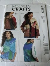 2006 MCCALL'S Crafts Jennifer Lokey M5127 Color Block Jacket Vest OSZ UNCUT picture