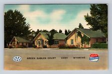 Cody WY-Wyoming, Green Gables Court, Advertisement, Antique, Vintage Postcard picture