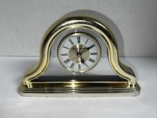 Vintage Gold Tone Daniel Dakota Quartz Desk Mantle Clock Mid Century Modern picture