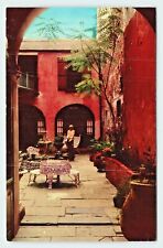 Vtg 1950s New Orleans LA Spanish Courtyard Royal St Wishing Gates Postcard D20 picture