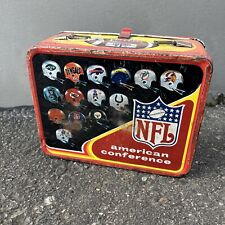 Vintage 1976 NFL Metal Lunchbox AFC NFC Complete No Thermos See Photos picture