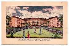 Vintage Seventh Street Entrance to Los Angeles Ambassador, CA Postcard picture