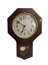 Vintage Regulator Quartz Farmhouse Wood Wall Clock With Westminster Chime.  picture
