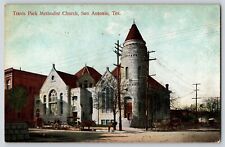 Postcard Travis Park Methodist Church - San Antonio Texas picture