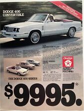 1983 Dodge 400 Convertible Large Print Ad picture