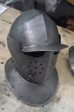 Helmet Antique 19thC Hand Forged Armor Iron 16thC Soldiers Helmet, Grand picture