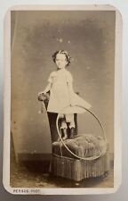 CDV Child - Young Girl and Her Toy - CDV Persus in Paris circa 1865 picture