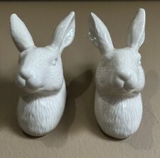 2 Ceramic Rabbit Planter Vase Wall Art - Jack Rabbit Bunny Bunnies picture