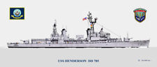 USS Henderson in 60s DD-785 Ship Print US Navy picture