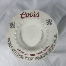 Vintage Coors Beer Ceramic Advertising Ashtray Golden Colorado 6” picture