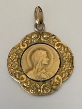 Superb French Antique Religious Gold plated medal - Art Nouveau - signed ORIA picture