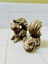 Vintage Large Squirrel Salt Pepper Shakers Japan  Chalkware Big Tail  W/ Stopper picture