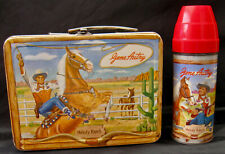 Vintage GENE AURTY Lunchbox & Thermos - Singing Cowboy (1954) C-8.5 Awesome picture
