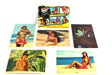 1970s Hawaiian Topless Girl Postcards 🌟 Polynesian Hawaii Hula Woman Pin Up SET picture