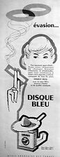 1958 GALLOIS ADVERTISING BLUE DISC CIGARETTES ESCAPE WITH OR WITHOUT FILTER  picture