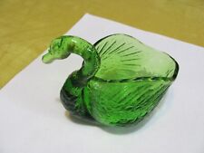 Vintage Fenton Glass Swan Trinket Dish. Colonial Green. Very Nice picture