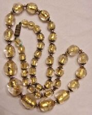 1930s vintage beautiful gold infused graduated glass beads necklace ats 45969 picture