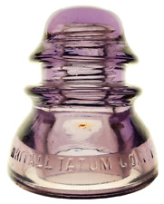 CD 154 Purple SCA WHITALL TATUM No 1 Antique Glass Telegraph Insulator SHOP #27 picture