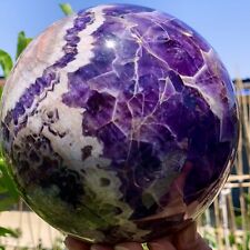 6.77LB Natural beautiful Dream Amethyst Quartz Crystal Sphere Ball Healing picture