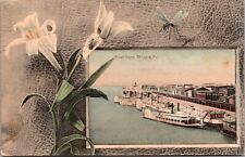 Hand Colored Postcard River Front in St. Louis, Missouri picture