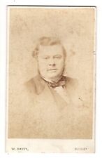 CIRCA 1870s CDV WILLIAM DAVEY FAT MAN IN SUIT DUDLEY ENGLAND picture