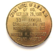 1961 Bonnie Blink Masonic Home Corn Husking Coin Token AF & AM of Maryland picture