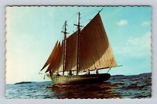 ME-Maine, the Mary E, Clipper Bowed Fishing Schooner, Vintage Souvenir Postcard picture