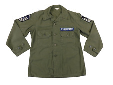 US Air Force SMSgt Utility Shirt 15 1/2 x33 Vietnam Uniform OG-107 Green Cotton picture