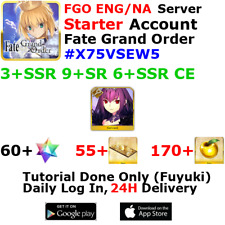 [ENG/NA][INST] FGO / Fate Grand Order Starter Account 3+SSR 50+Tix  #X75V picture