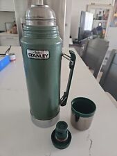 Vintage Stanley Thermos Aladdin Classic Green Steel  with Handle 1 Quart A944DH picture