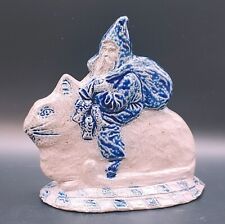 Rowe Pottery Santa Riding on a Cat Figure 1994 picture