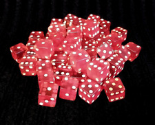 Vintage  Bakelite Dice Lot of 11 Cherry Red 5/8” tested picture