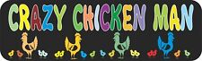 10in x 3in Crazy Chicken Man Magnet Car Truck Vehicle Magnetic Sign picture
