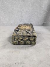 Vintage Small Fishing Trinket Box Fish On Rocks 3