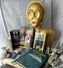 Star Wars lot vintage 1977-1996 Books Figures Carrying Case Micro machines C-3PO picture