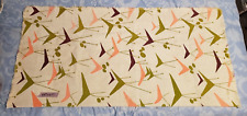 VINTAGE TRUE MIDCENTURY TABLECLOTH 1950s 60s MCM Atomic Retro Green Pink Brown picture