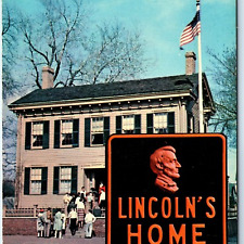 c1950s Springfield, IL  Abraham Lincoln's Home Chicago Motor Club Sign Rare A230 picture