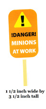 Minions at Work Sign Wall Decal Despicable Me Text Vinyl Sticker Peel Stick Art picture