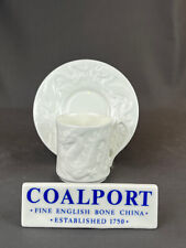 Coalport DRAGON White Embossed Cup & Saucer by Donald Brindley: MINT picture