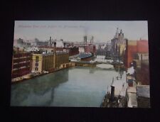 Milwaukee, Wi, Milwaukee River Postcard c.1910 picture