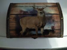 New Deer Wooden Keepsake Box 6x9 picture